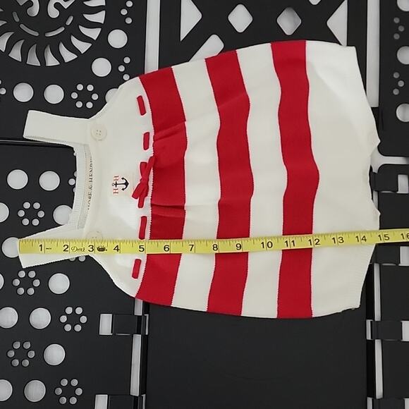 Hope & Henry Nautical Stripes July 4th Knit Tank Bubble Romper 3-6M - Picture 12 of 12